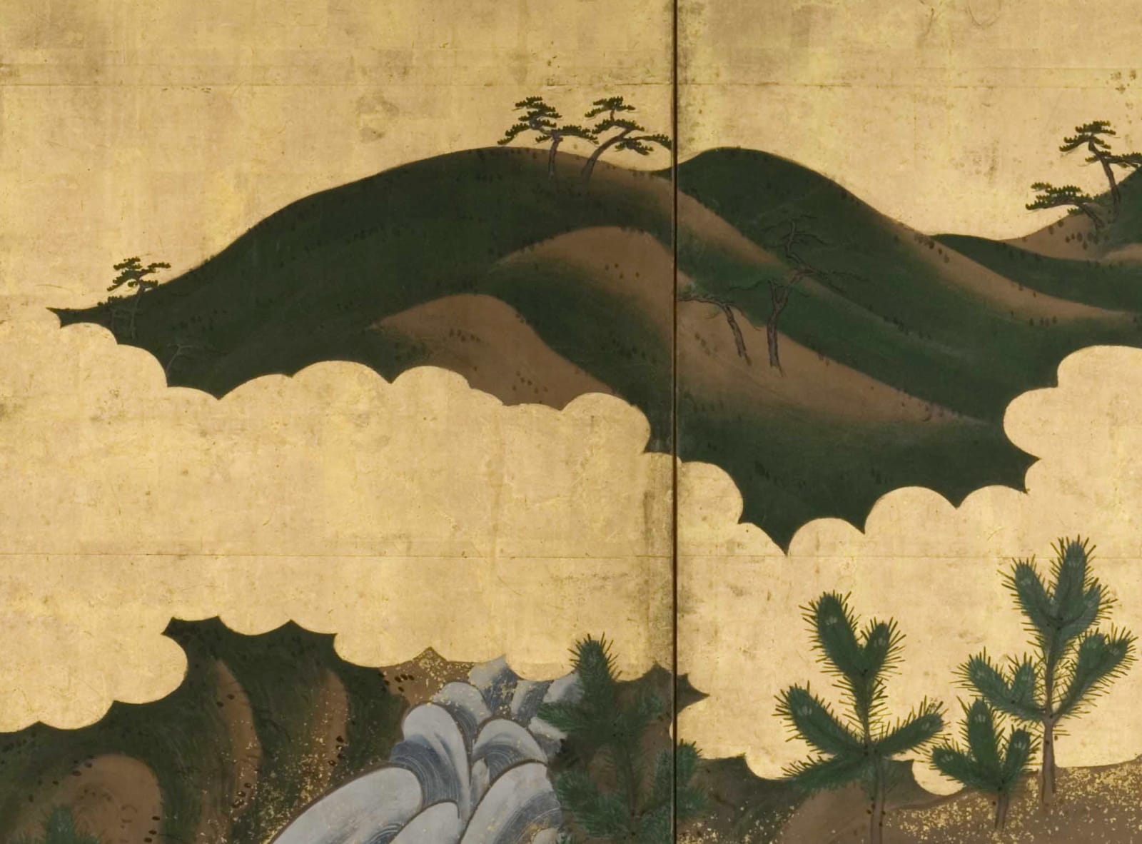 Kano School, New Year's Pine Saplings, ca 1800