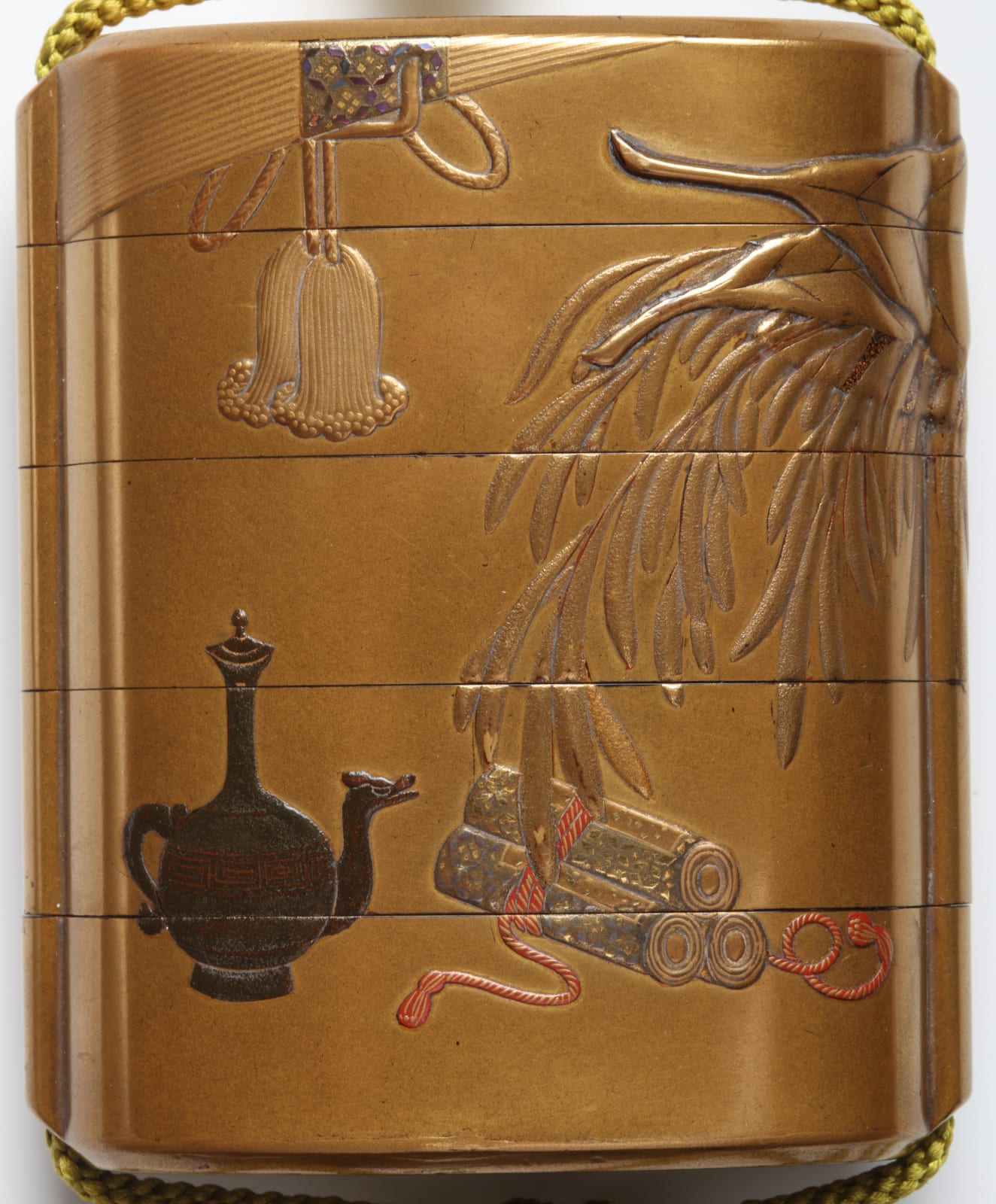 Hara Yōyūsai 原羊遊斎, Inro with Gift from the Ise Stories, early–mid 19th century