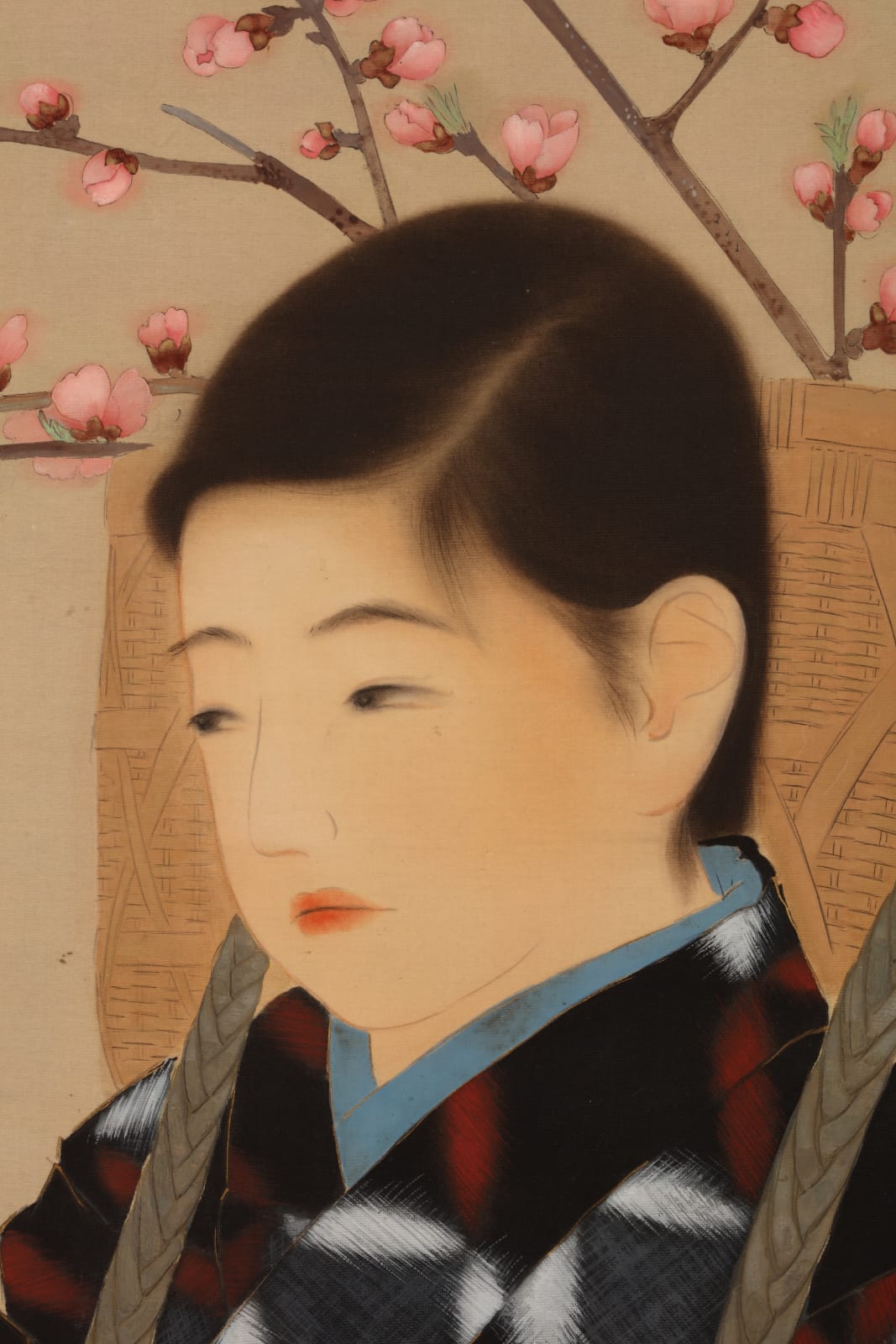 Yoshiyuki, Girl with Flowering Plum Branches, 1920s