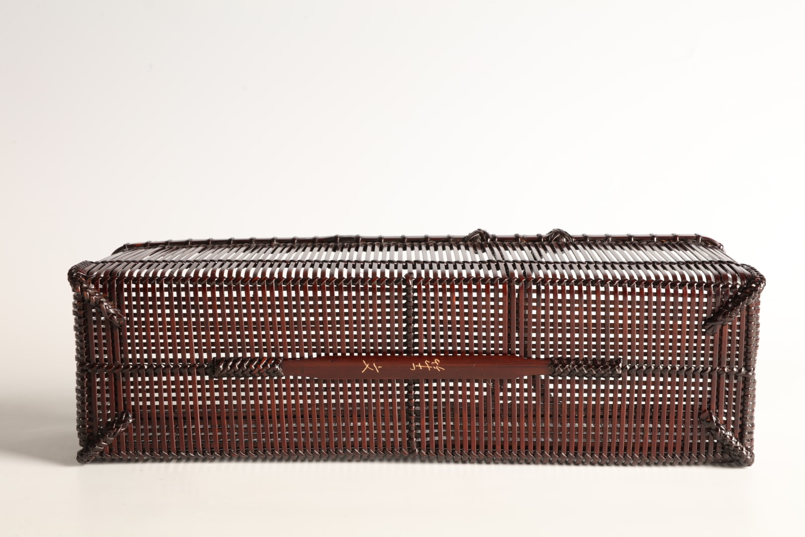 Suemura Shōbun, Parallel-Line Rectangular Flower Basket, ca 1992
