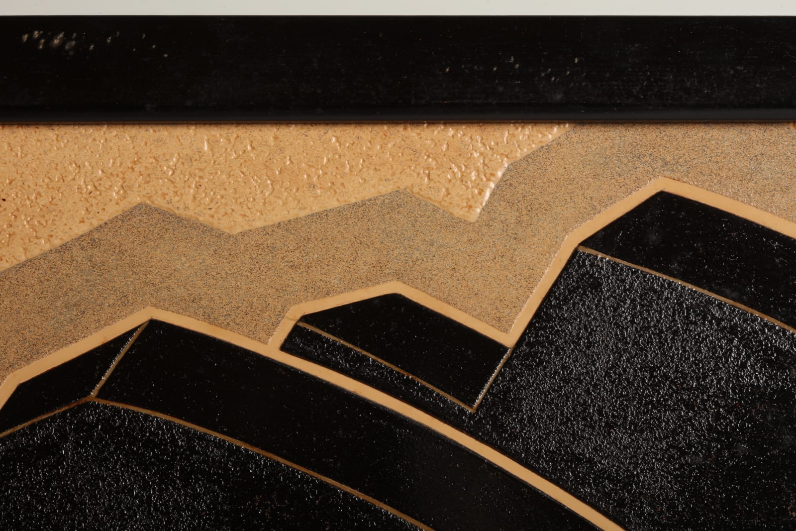 Ikeda Kiichi, Lacquer Folding Screen with Roof Tiles, 1952