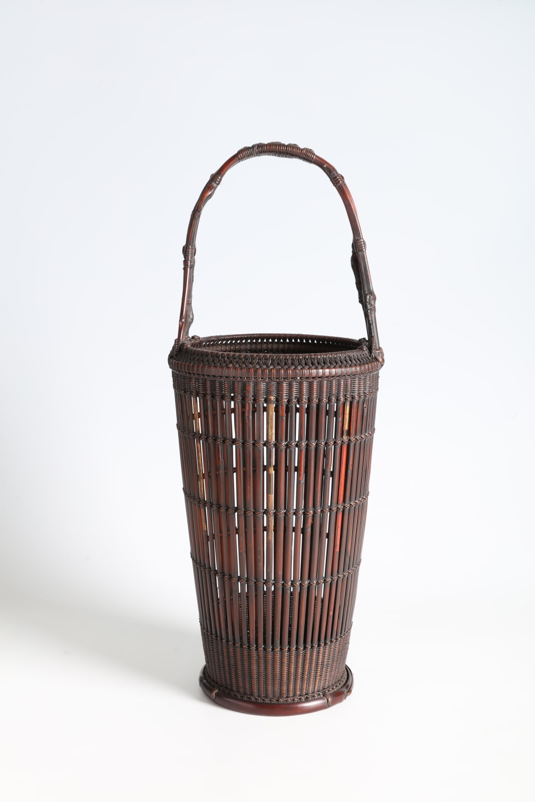 Maeda Chikubōsai I, Flower Basket with Natural Bamboo Handle and Antique Arrow Shafts, 1920s-1930s
