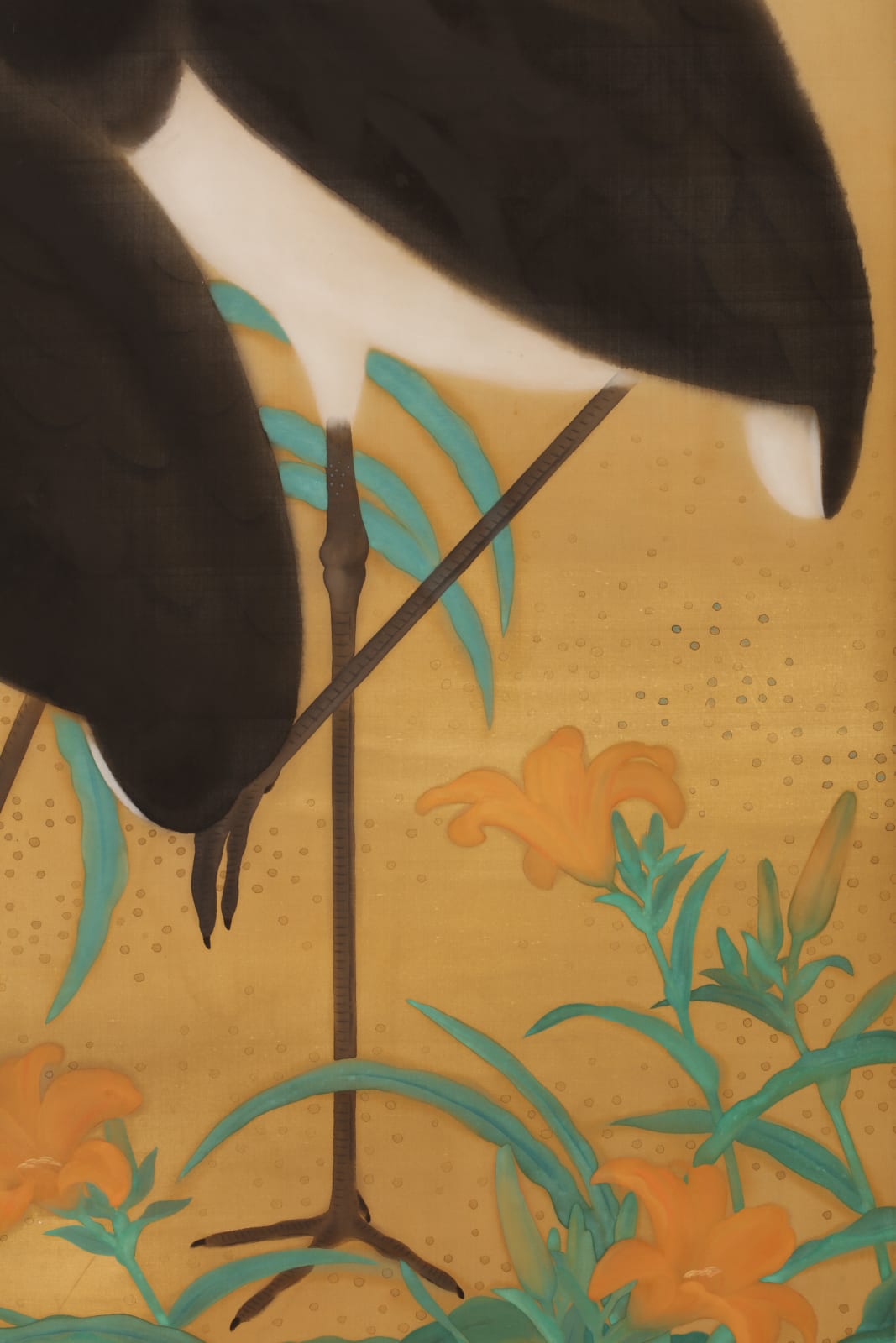 Nagano Sofu, Cranes and Lilies, 1920s