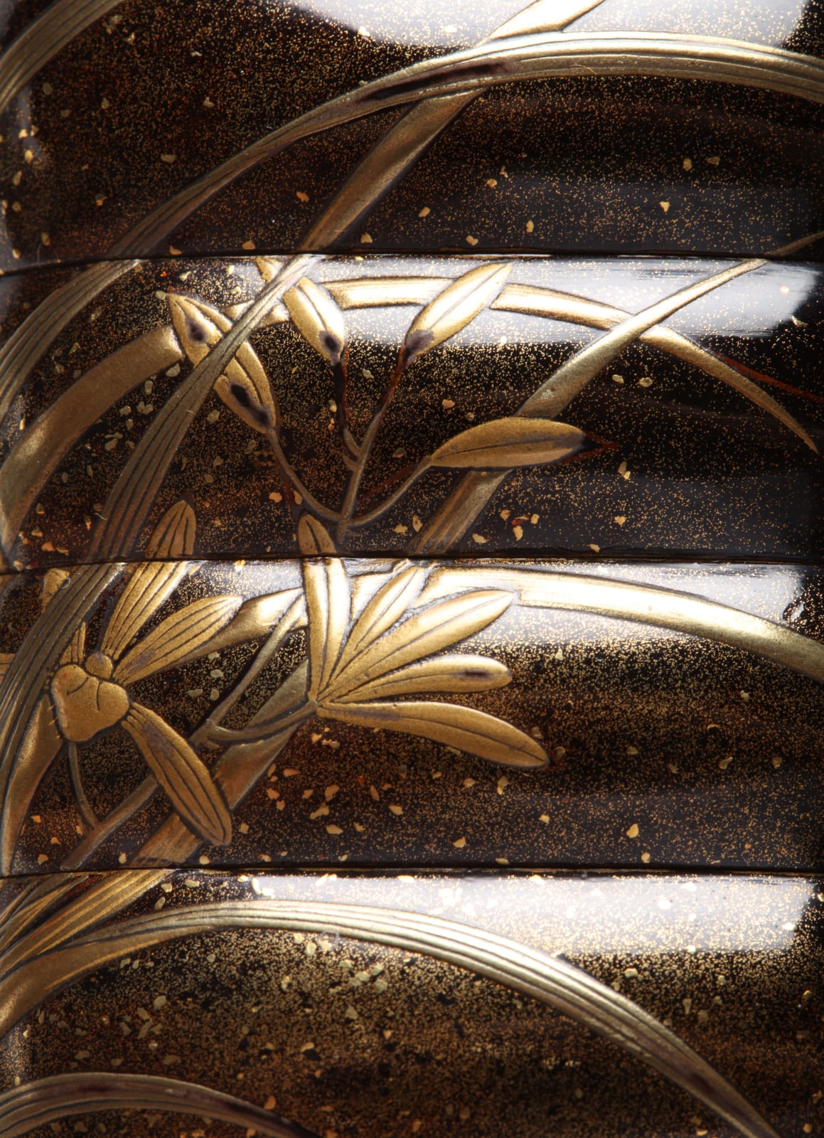 Koma Koryū Family, Inro with Orchids, early–mid 19th century