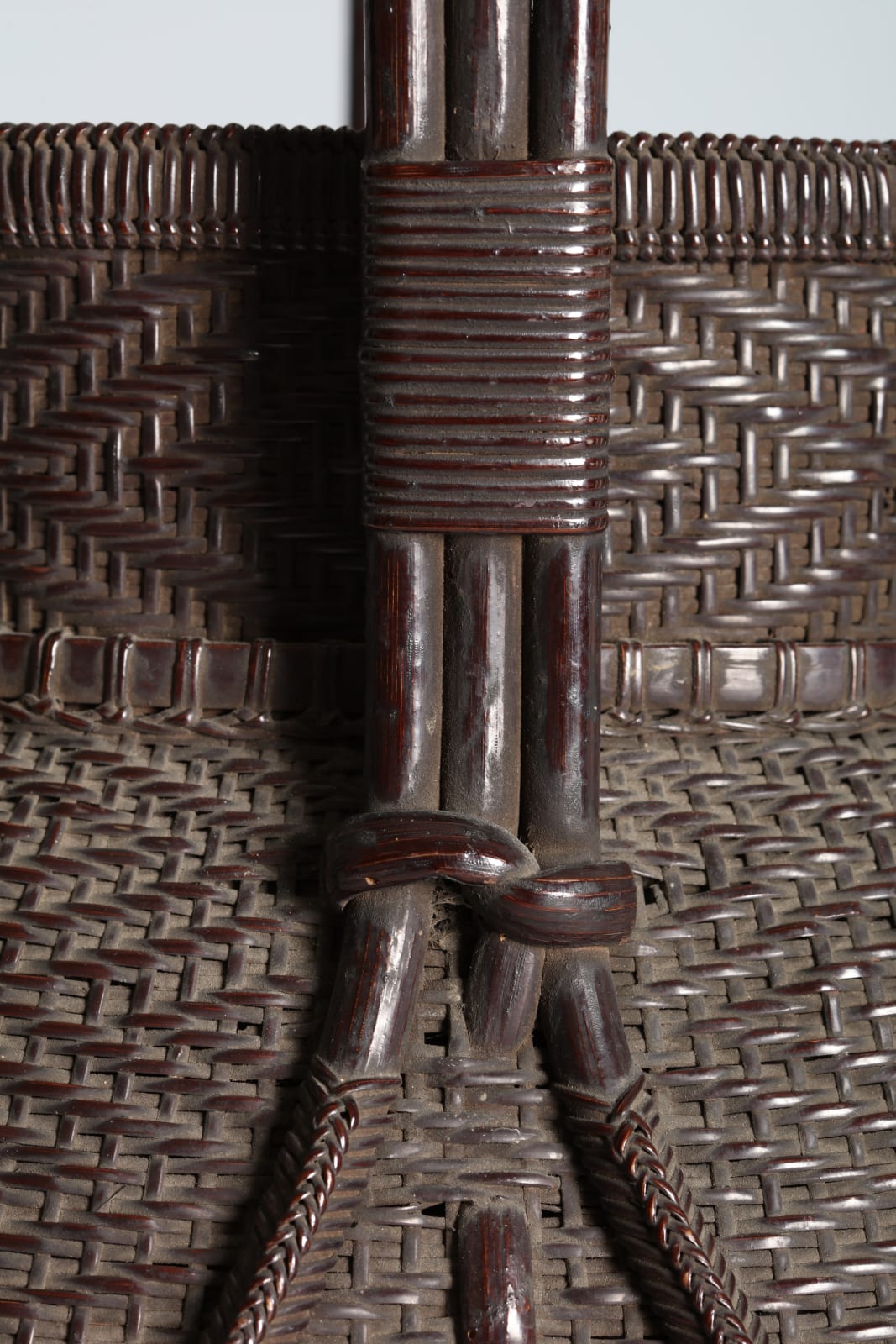 Kansai karamono basket maker, Karamono Handled Flower Basket, ca 1900