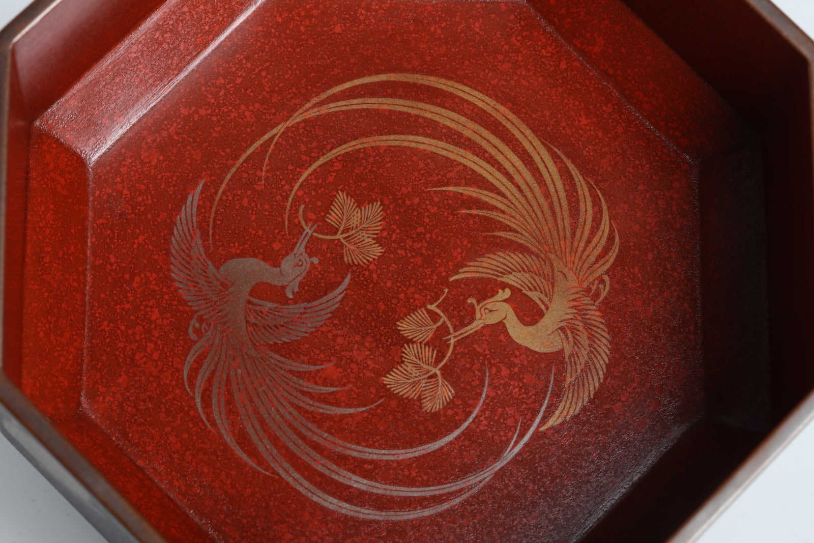 Mitamura Jiho, Octagonal Jewel Box with Peach Blossom and Butterflies, 1920s