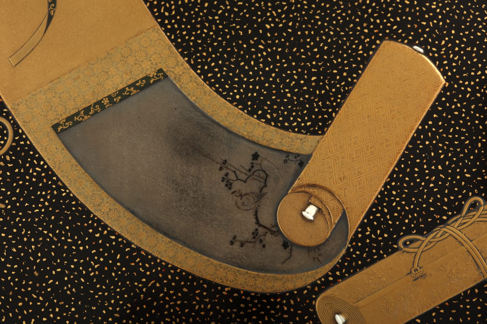 Writing Box with Hanging Scroll, Handscroll, and Feather Duster , 18th century