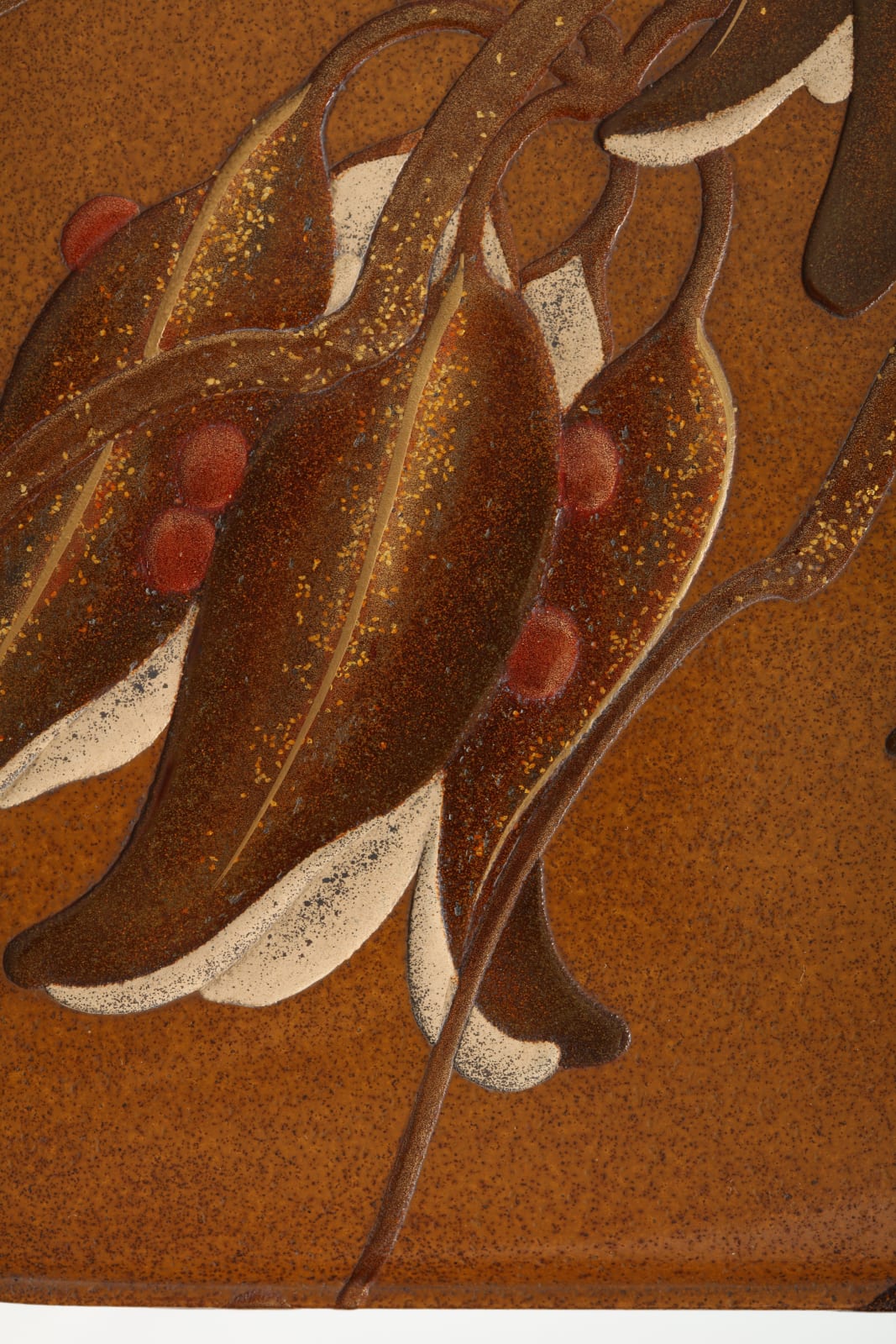 Chōhō Narahara, Accessory Box with Design of Gentians and Dragonfly, 1950s