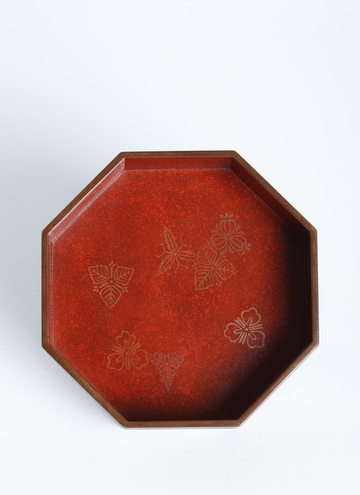 Mitamura Jiho, Octagonal Jewel Box with Peach Blossom and Butterflies, 1920s