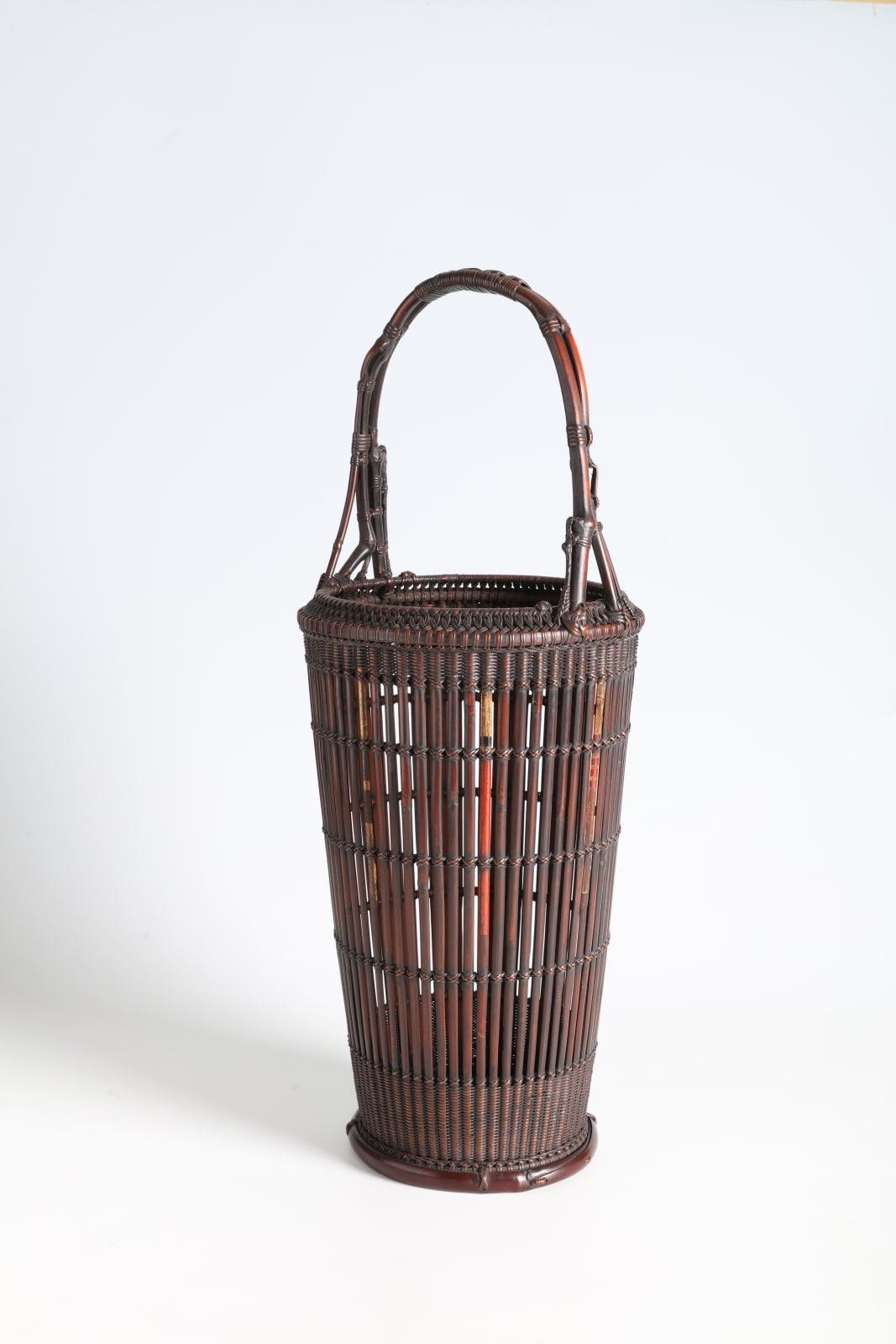 Maeda Chikubōsai I, Flower Basket with Natural Bamboo Handle and Antique Arrow Shafts, 1920s-1930s