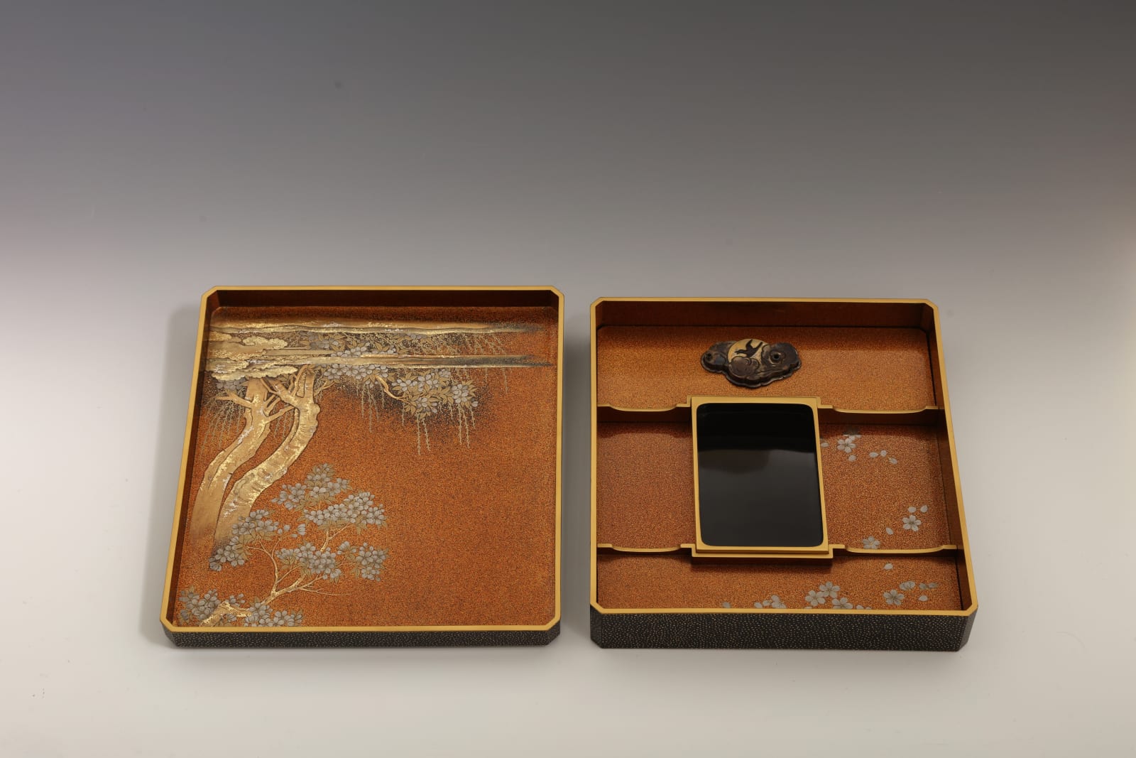 Writing Box with Hanging Scroll, Handscroll, and Feather Duster , 18th century