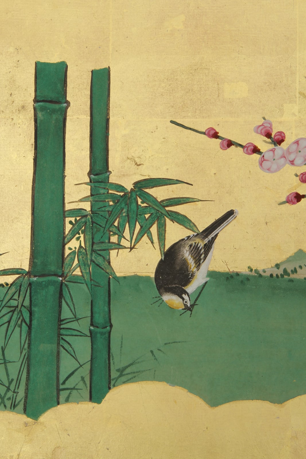 Kano School, Birds by Flowering Plum and Bamboo, 19th century