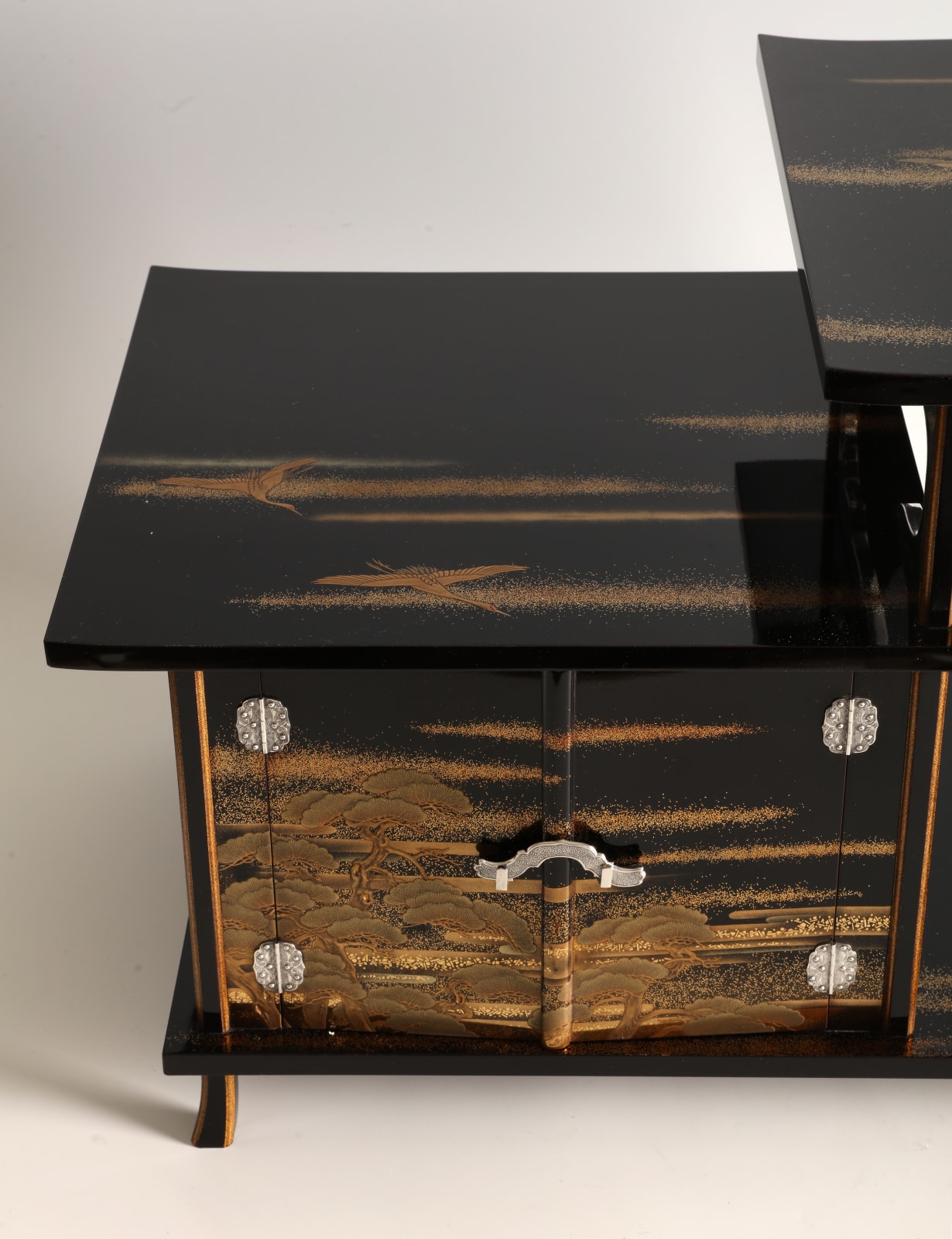 Maki-e Lacquer artist, Set of Shelves with Designs Based on the Noh Drama Takasago, 1910s-1920s