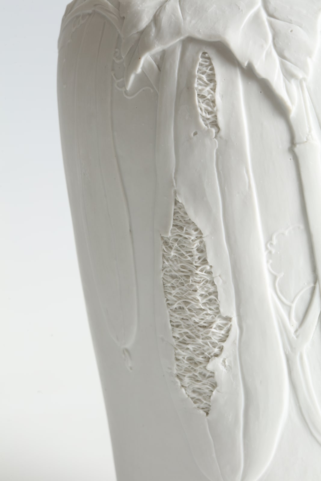 Shinkai Kanzan, Flower Vase with Sponge-Gourd Design, 1970