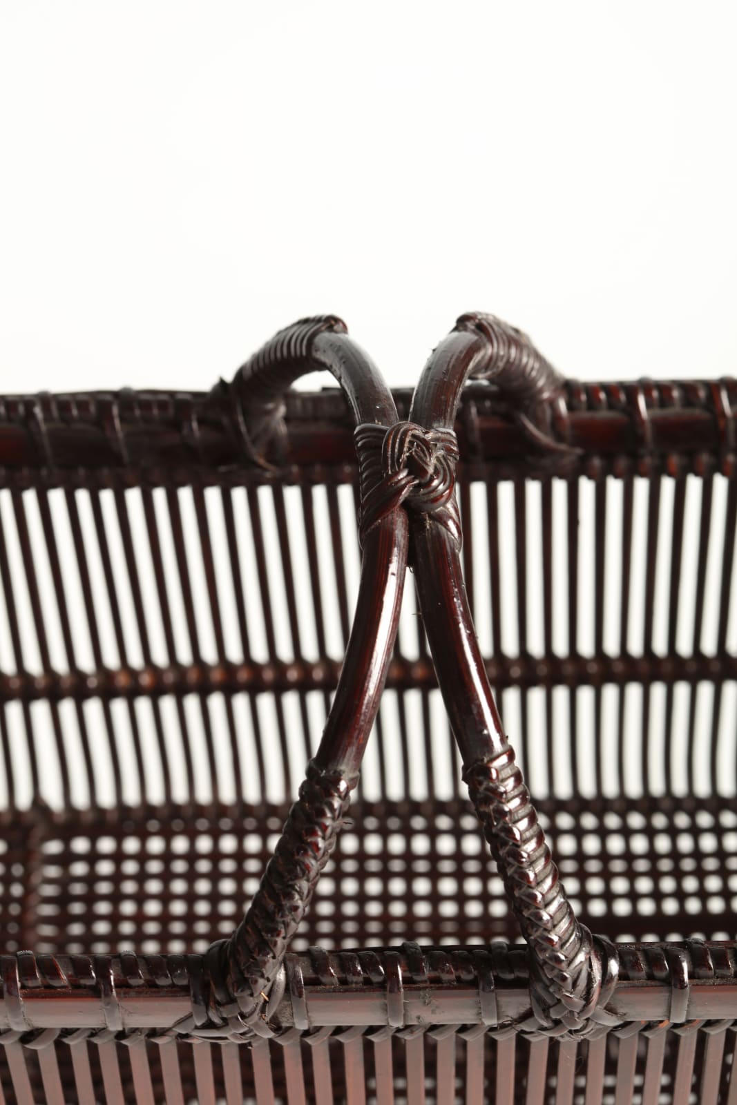Suemura Shōbun, Parallel-Line Rectangular Flower Basket, ca 1992