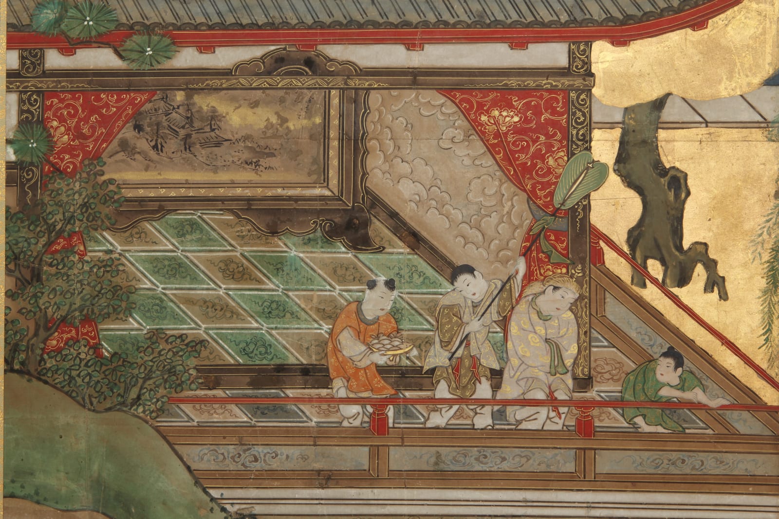 Kano School, Chinese Children Playing Games, 17th century