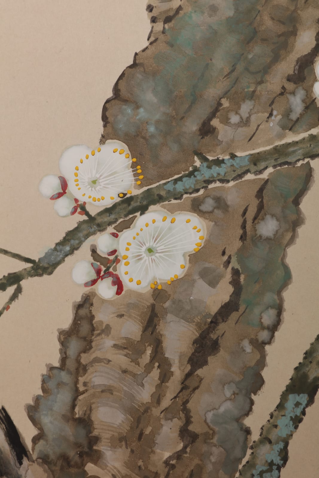 Shirayama Shunpō, Blooming Plum Trees and Birds, ca 1915