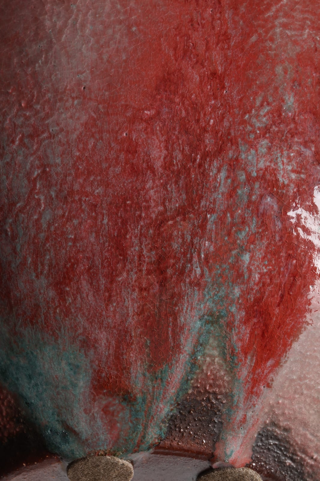 Katō Toyohisa, Flask with Red Maple Glaze, 1993