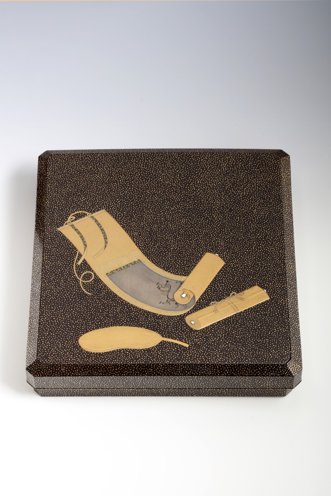 Writing Box with Hanging Scroll, Handscroll, and Feather Duster , 18th century