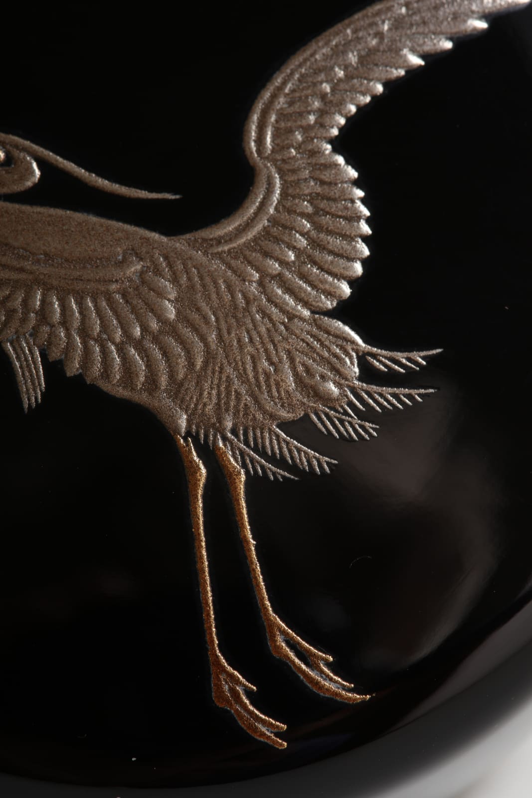 Yoshida Jun’ichirō, Tea Caddy with Egret over Waves, 1930s