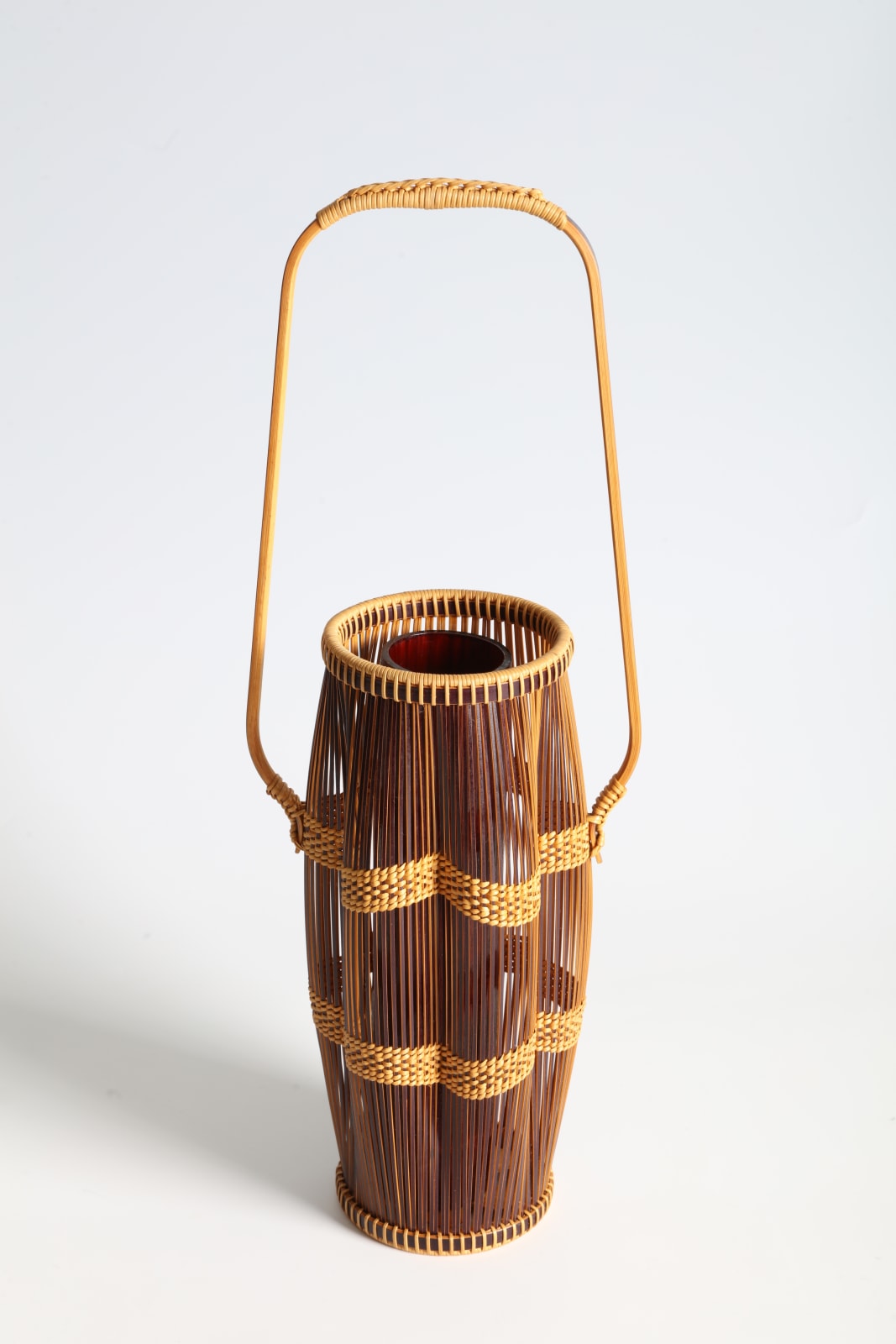 Kosuge Kōgetsu, Handled Flower Basket in Parallel-Line Construction, 1970s