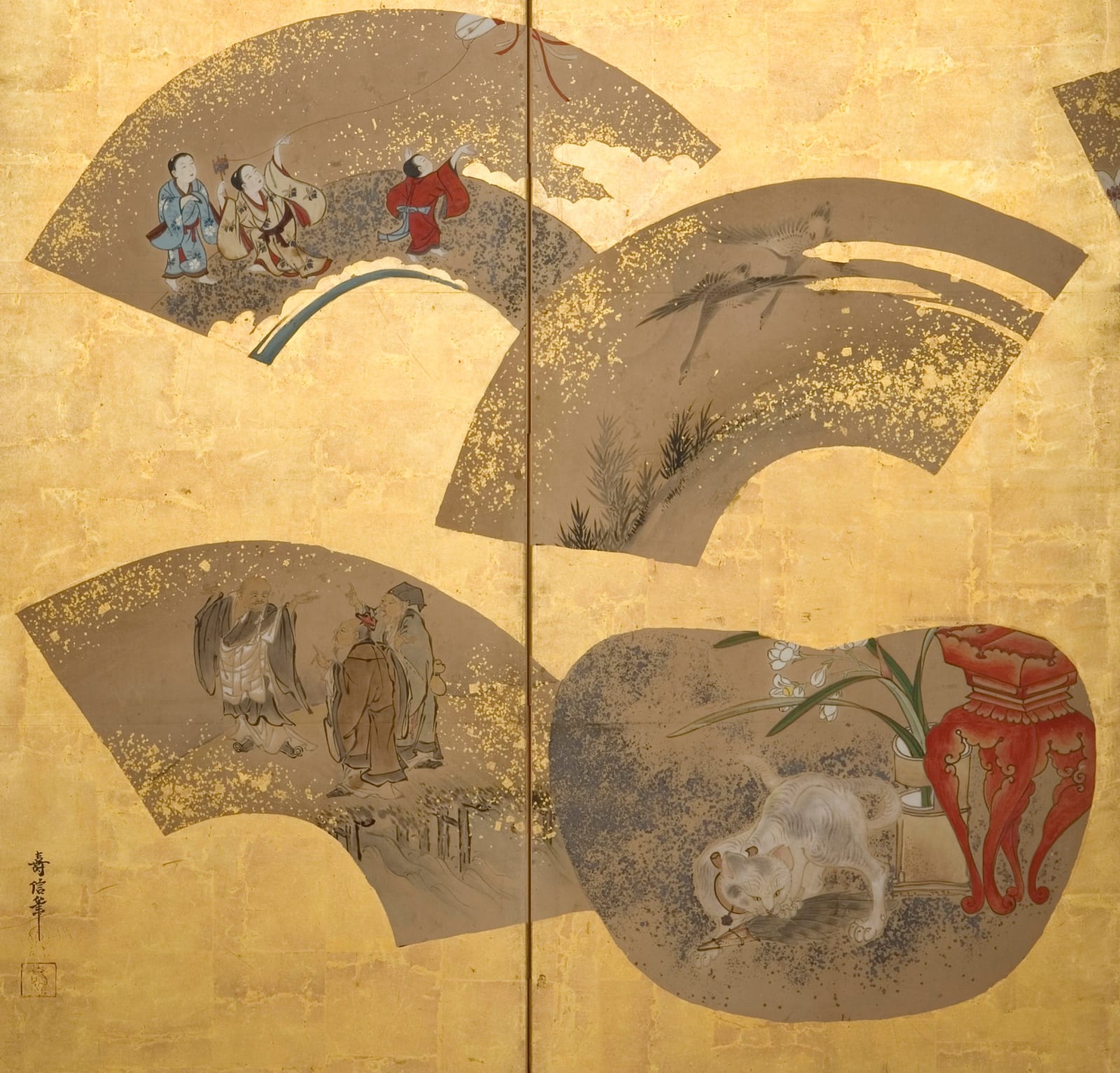 Kano Toshinobu, Myriad Fans from Japan's Art History, mid-19th century