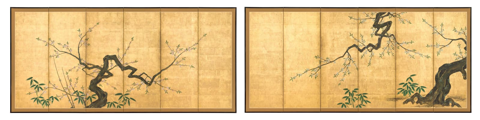 Kano School, Flowering Plum Trees, ca 1800