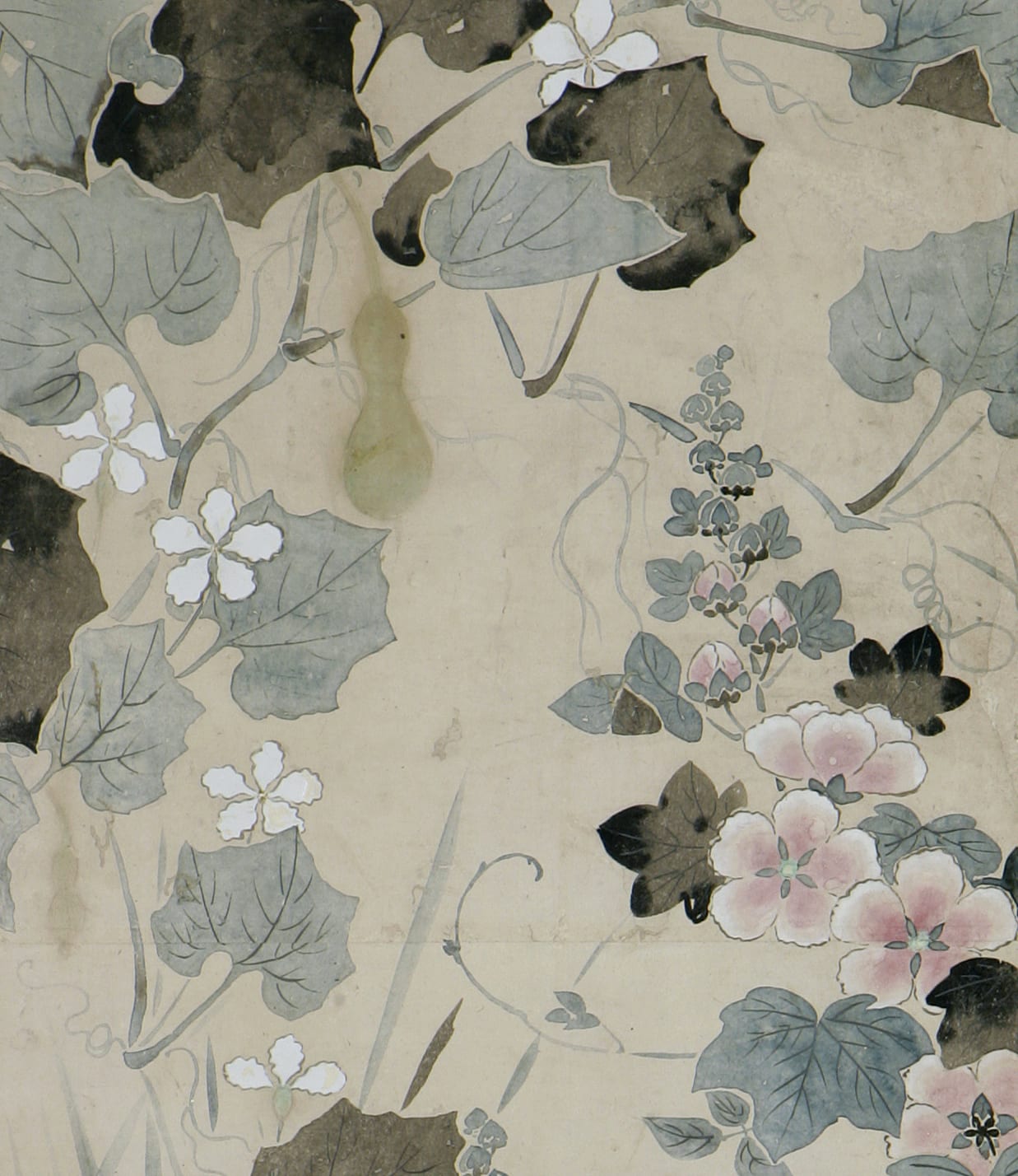 School of Ogata Korin, Birds and Flowers of the Four Seasons, early 18th century
