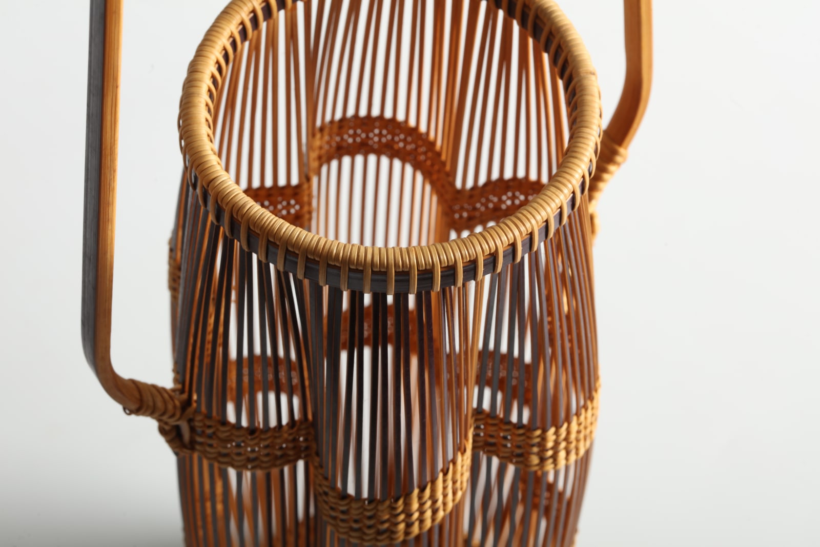 Kosuge Kōgetsu, Handled Flower Basket in Parallel-Line Construction, 1970s