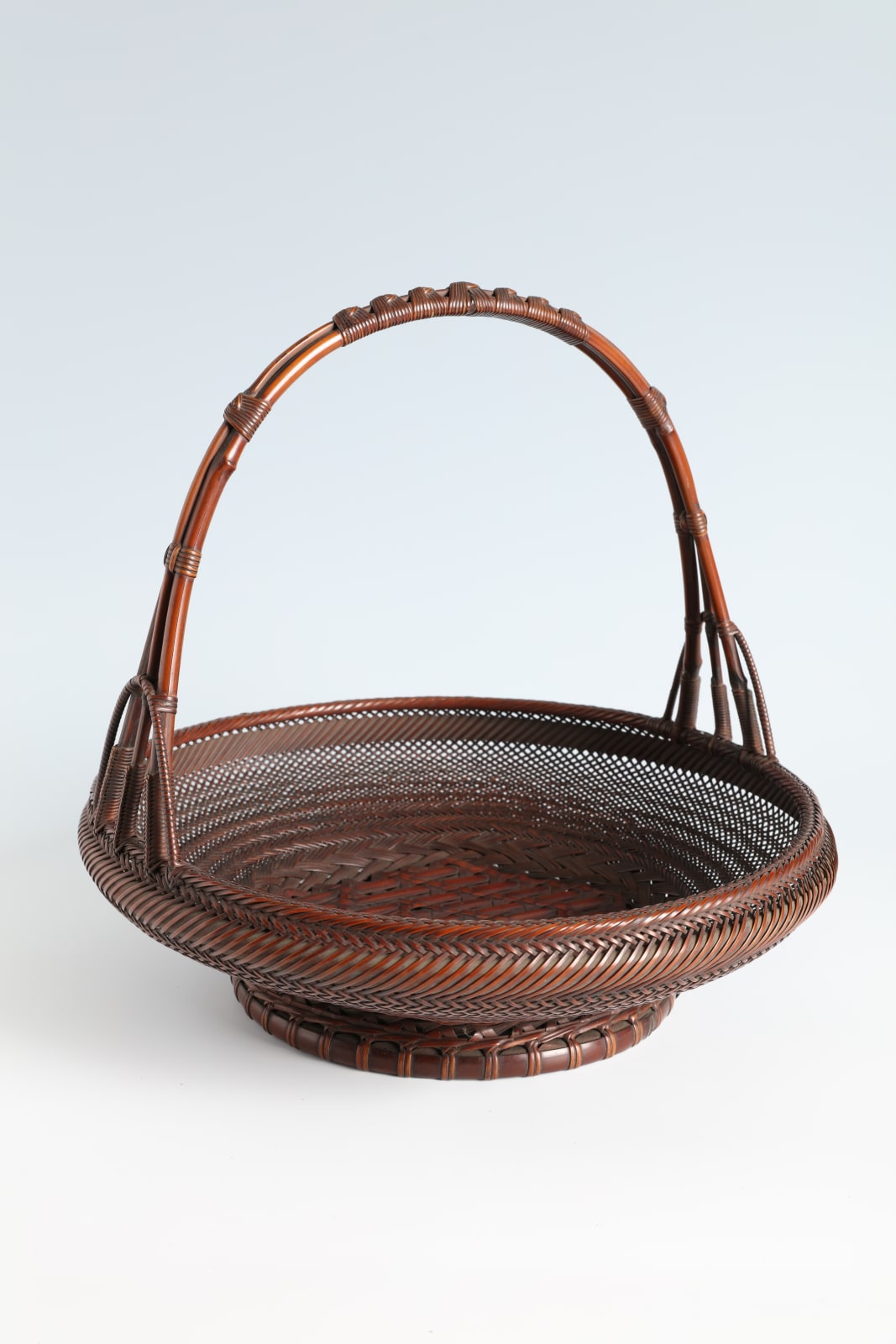 Maeda Chikubosai I, Round Flower Basket in Chinese Style, 1930s