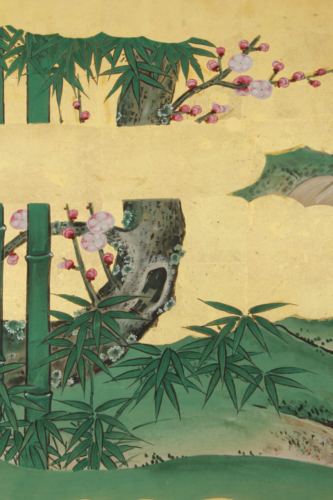 Kano School, Birds by Flowering Plum and Bamboo, 19th century