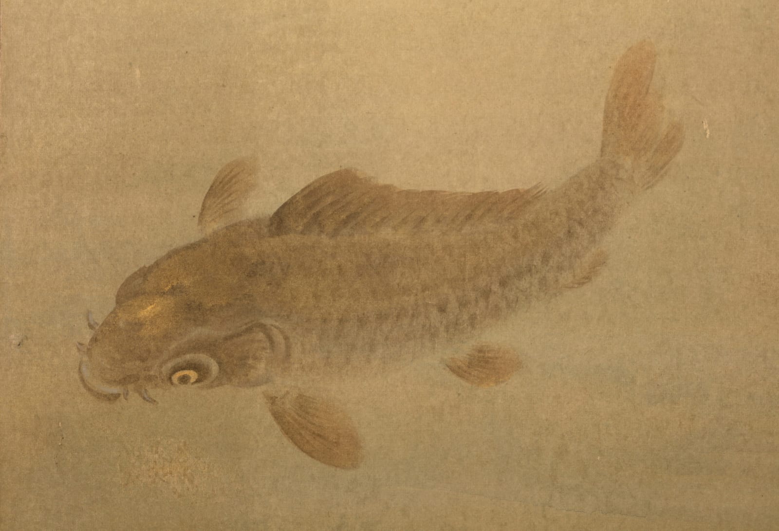 Okamoto Hōsui 岡本芳水, Koi and Mooring Post, 1920s-30s