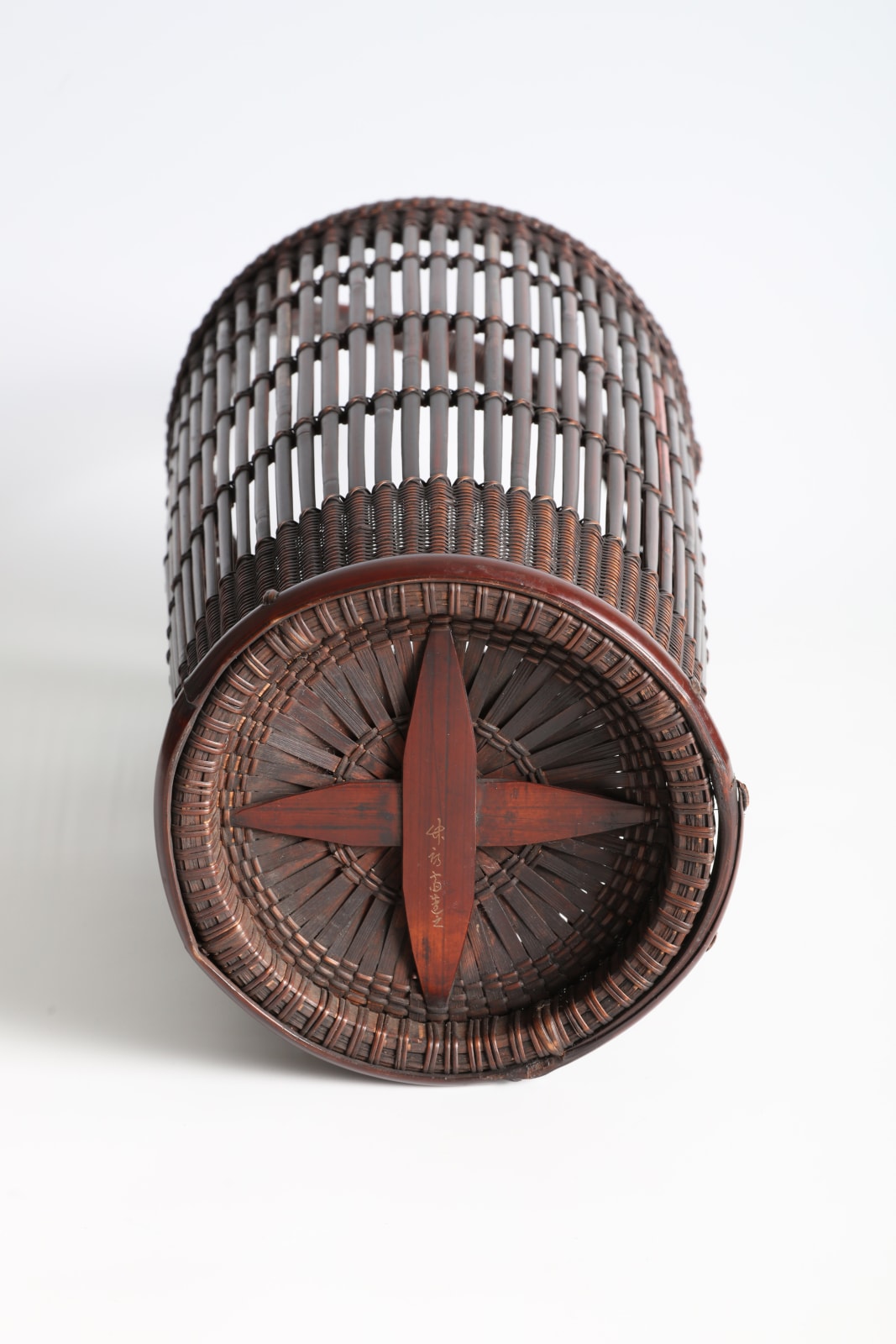 Maeda Chikubōsai I, Flower Basket with Natural Bamboo Handle and Antique Arrow Shafts, 1920s-1930s