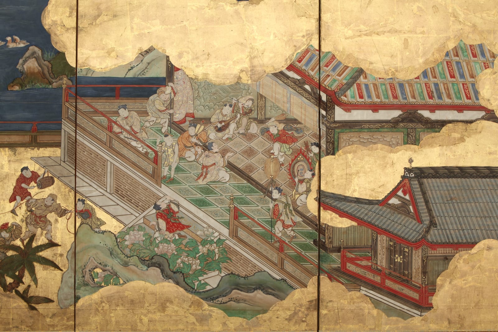 Kano School, Chinese Children Playing Games, 17th century