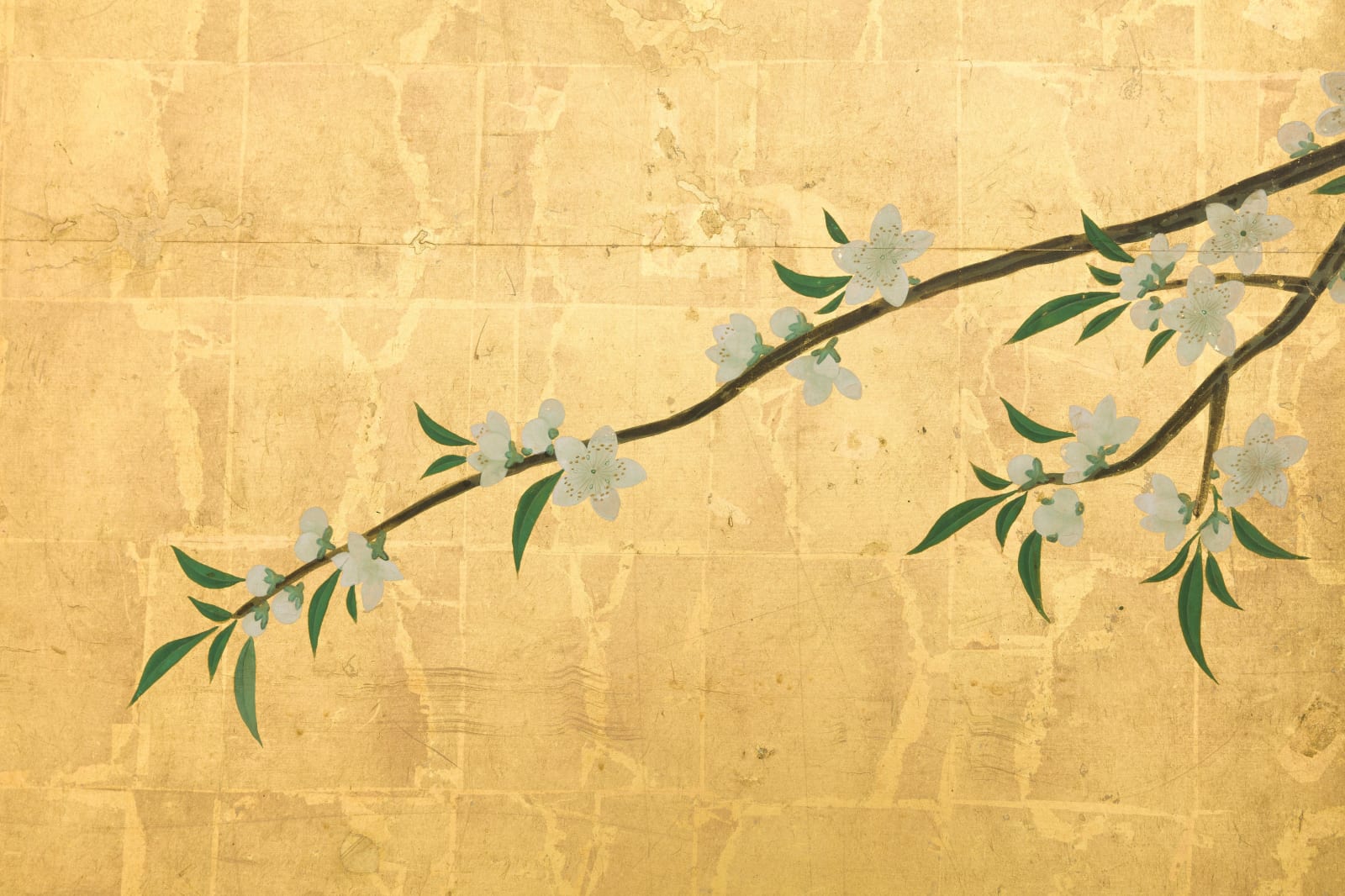 Kano School, Flowering Plum Trees, ca 1800