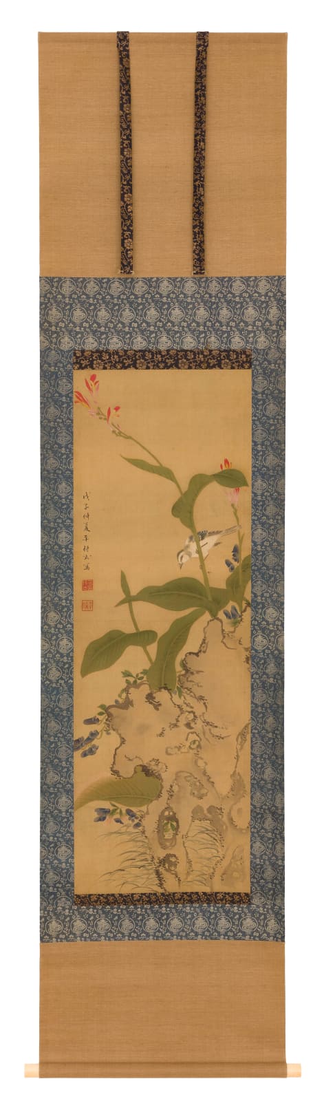 Yokoi Hei Jishiki, Bird and Canna Indica, ca 1800