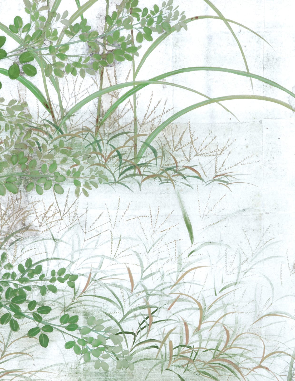 Kono Yoshimine, Young Girl by Autumn Plants, 1930s