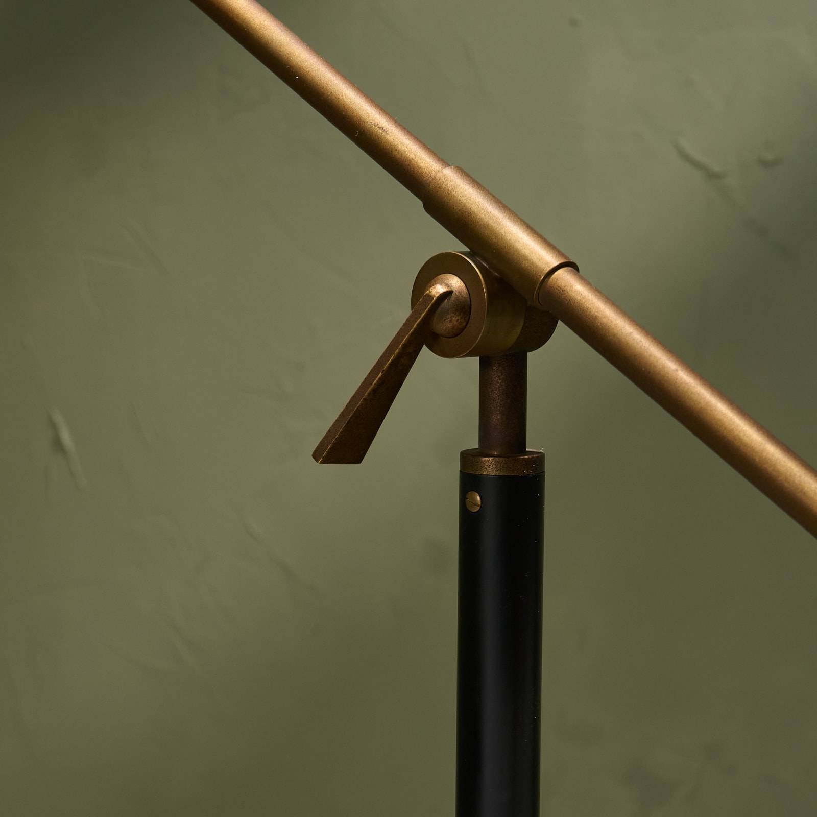 Stilux, Floor Lamp with Beige Shade and Brass, 1960s