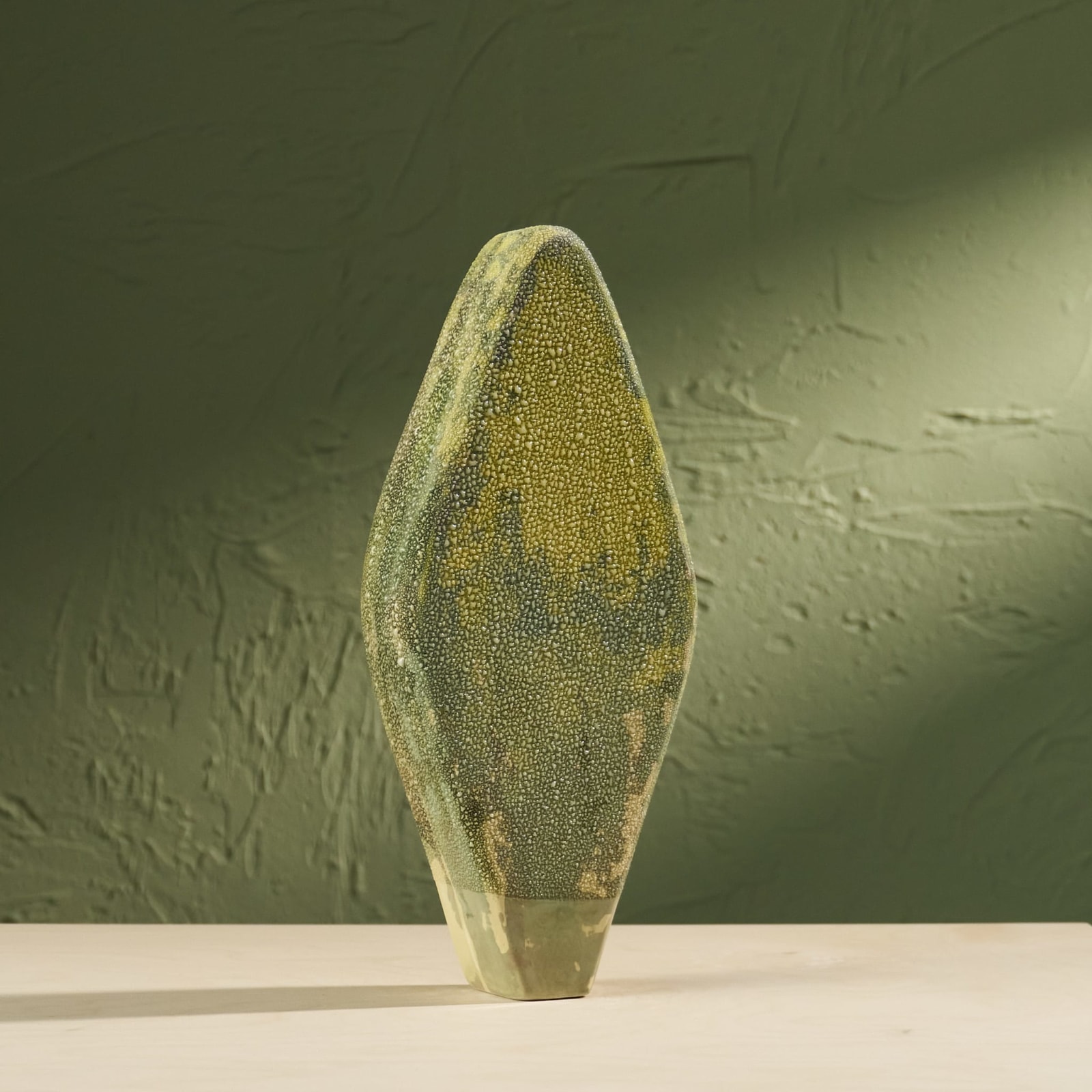 Eunsol Kim, 'Condensation' Series C3, Glazed Ceramic Sculpture in Green, The Netherlands, 2025
