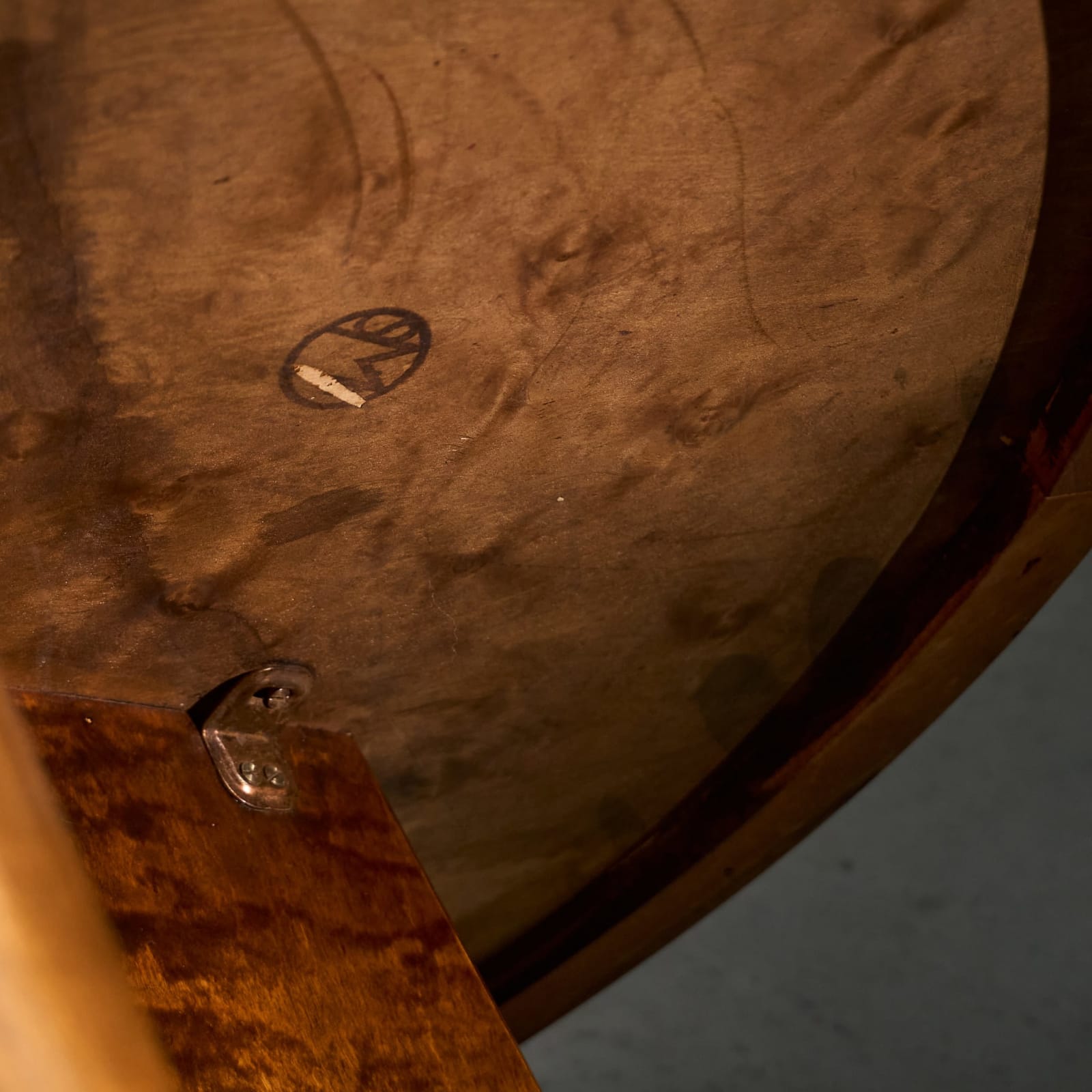 A.B. Svenska Möbelfabrikerna Bodafors, Circular Side Table in Natural and Stained Birch, 1930