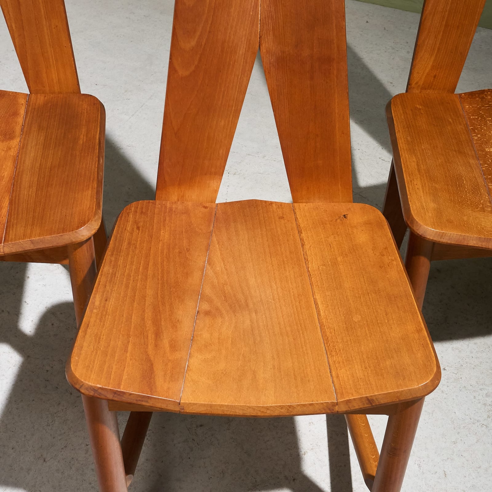 Søren Nissen and Ebbe Gehl, Set of 4 Dining Chairs, for Seltz, France, 1980