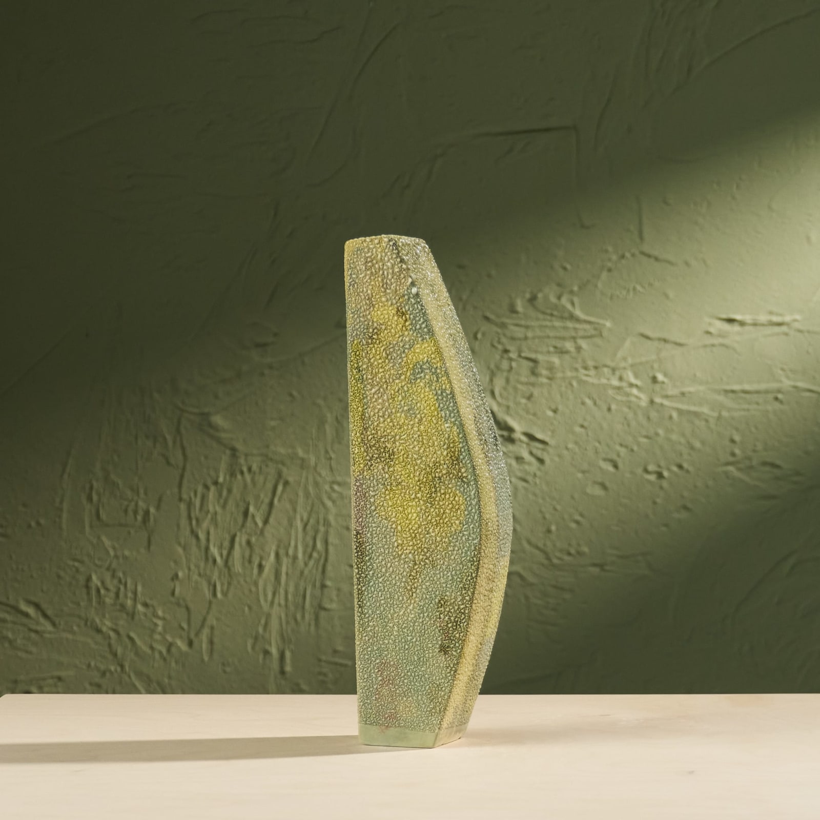 Eunsol Kim, 'Condensation' Series C6, Glazed Ceramic Sculpture in Green, The Netherlands, 2025