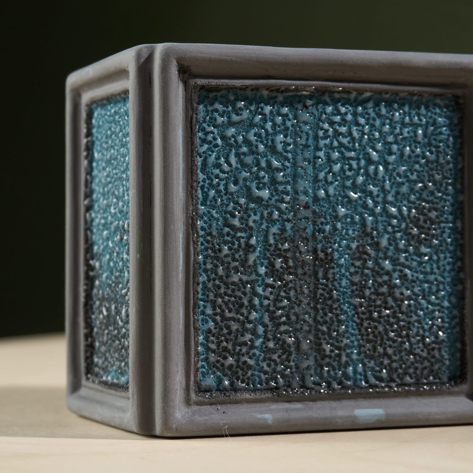 Eunsol Kim, 'Window' Series, Set of Three Glazed Ceramic Sculptures in Black and Blue, The Netherlands, 2025