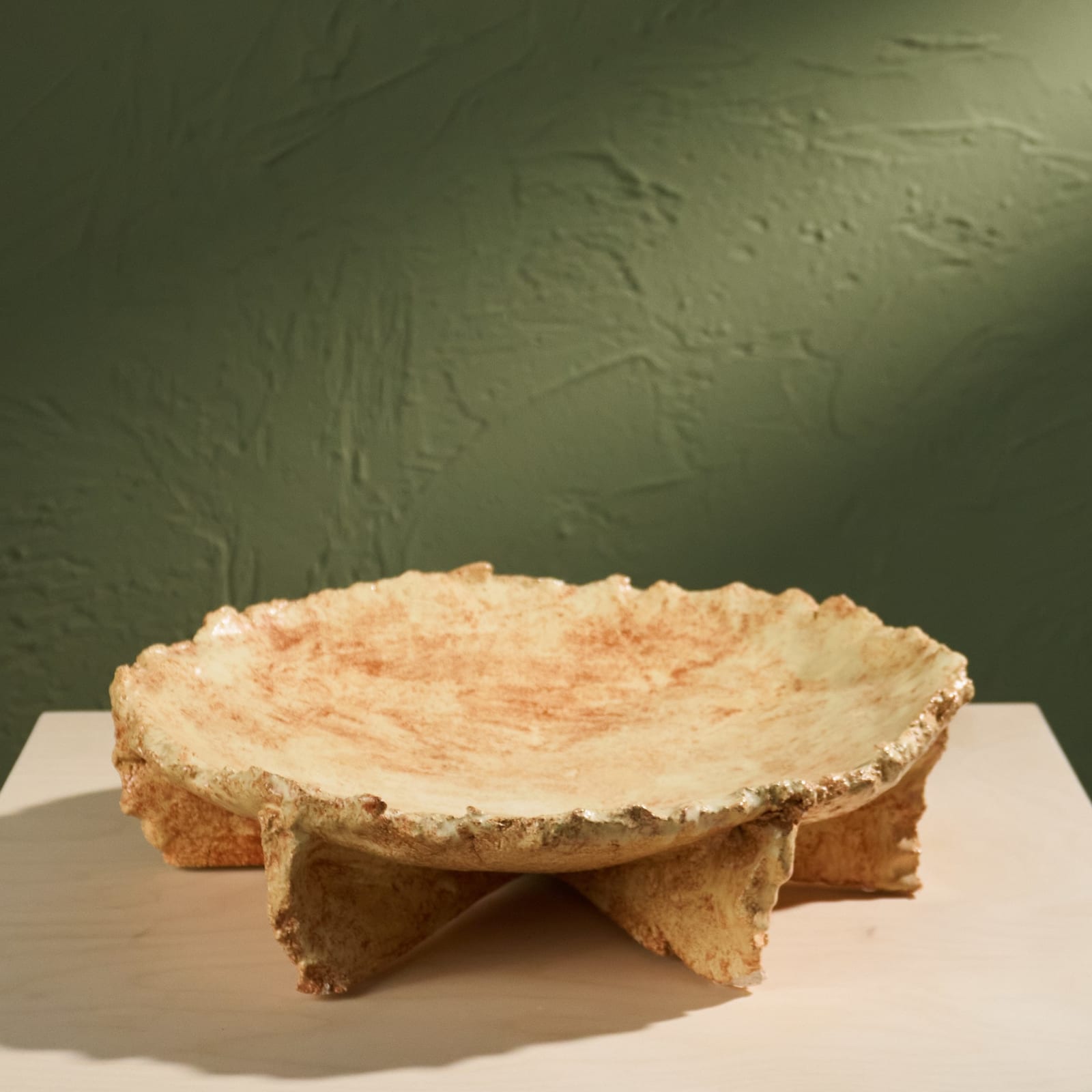 Willem van Hooff, Ripped Ceramic Bowl Glazed Earthenware, The Netherlands, 2020s