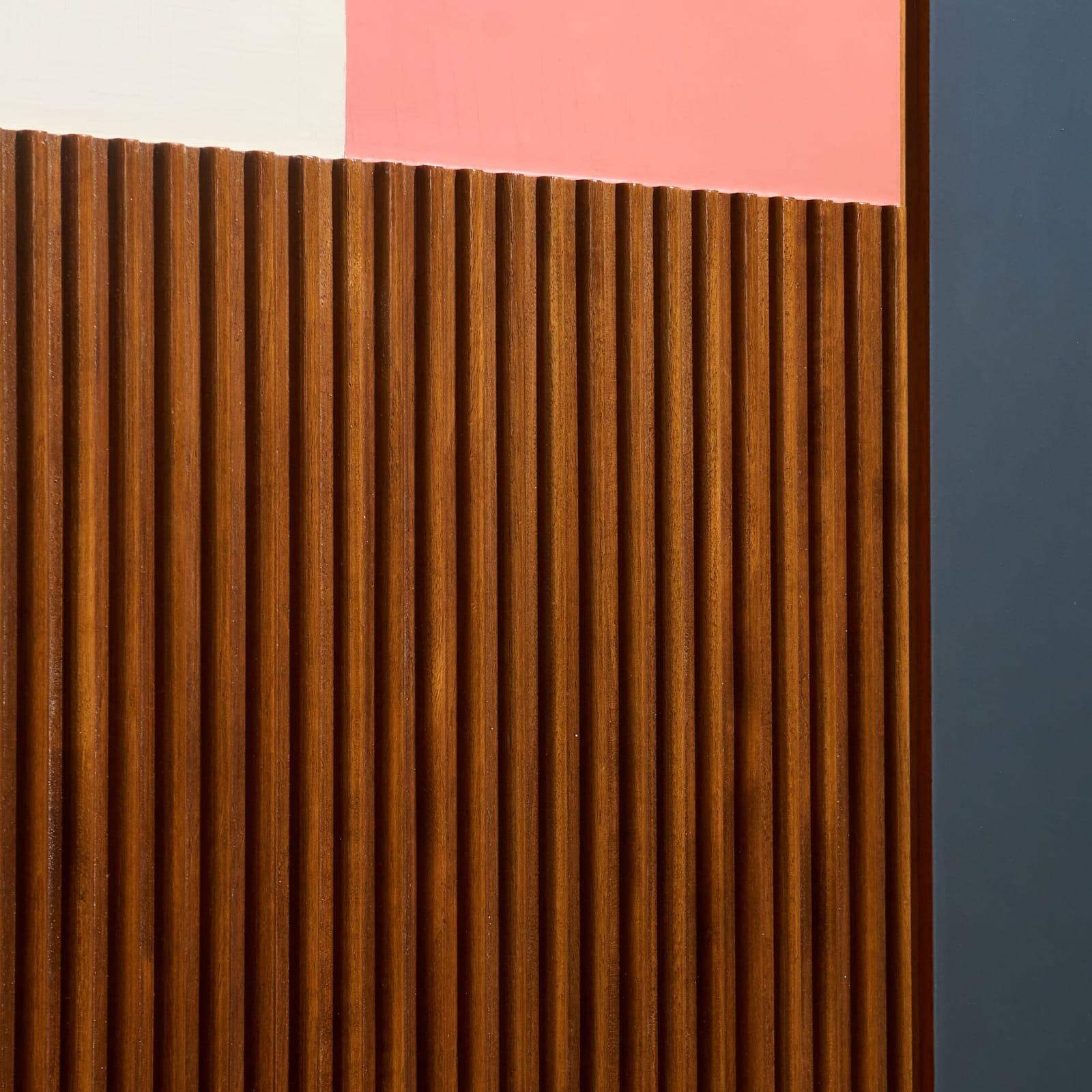 Unknown, Multicolored Wall Mounted Dry Bar in Italian Walnut and Brass, Italy, 1960s