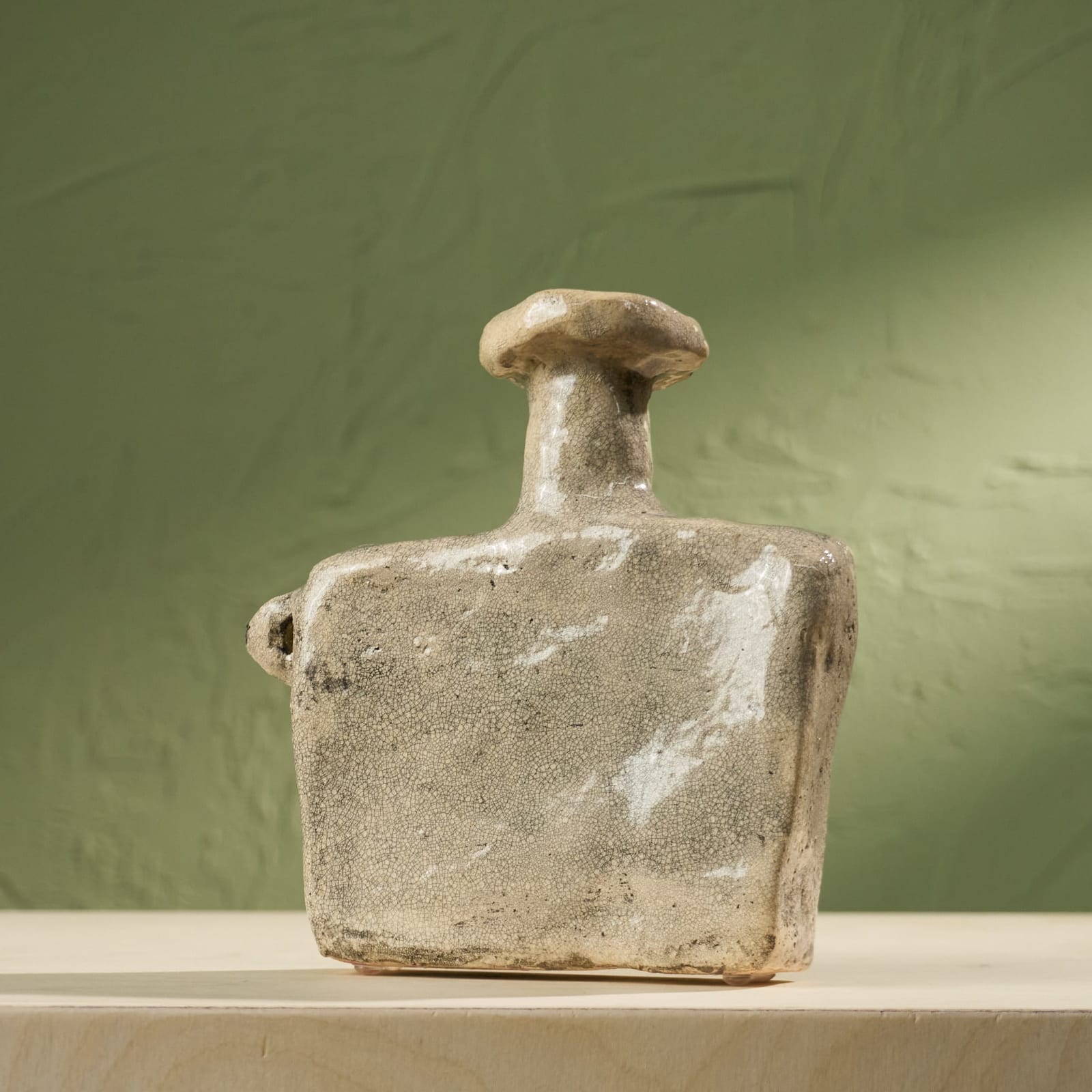 Willem van Hooff, Set of Two Tiny Core Vessels, Glazed Earthenware, The Netherlands, 2020s