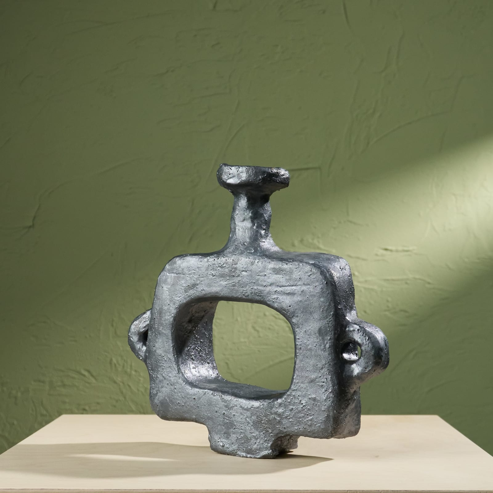 Willem van Hooff, Set of Two Core Vessels, Glazed Earthenware, The Netherlands, 2020s