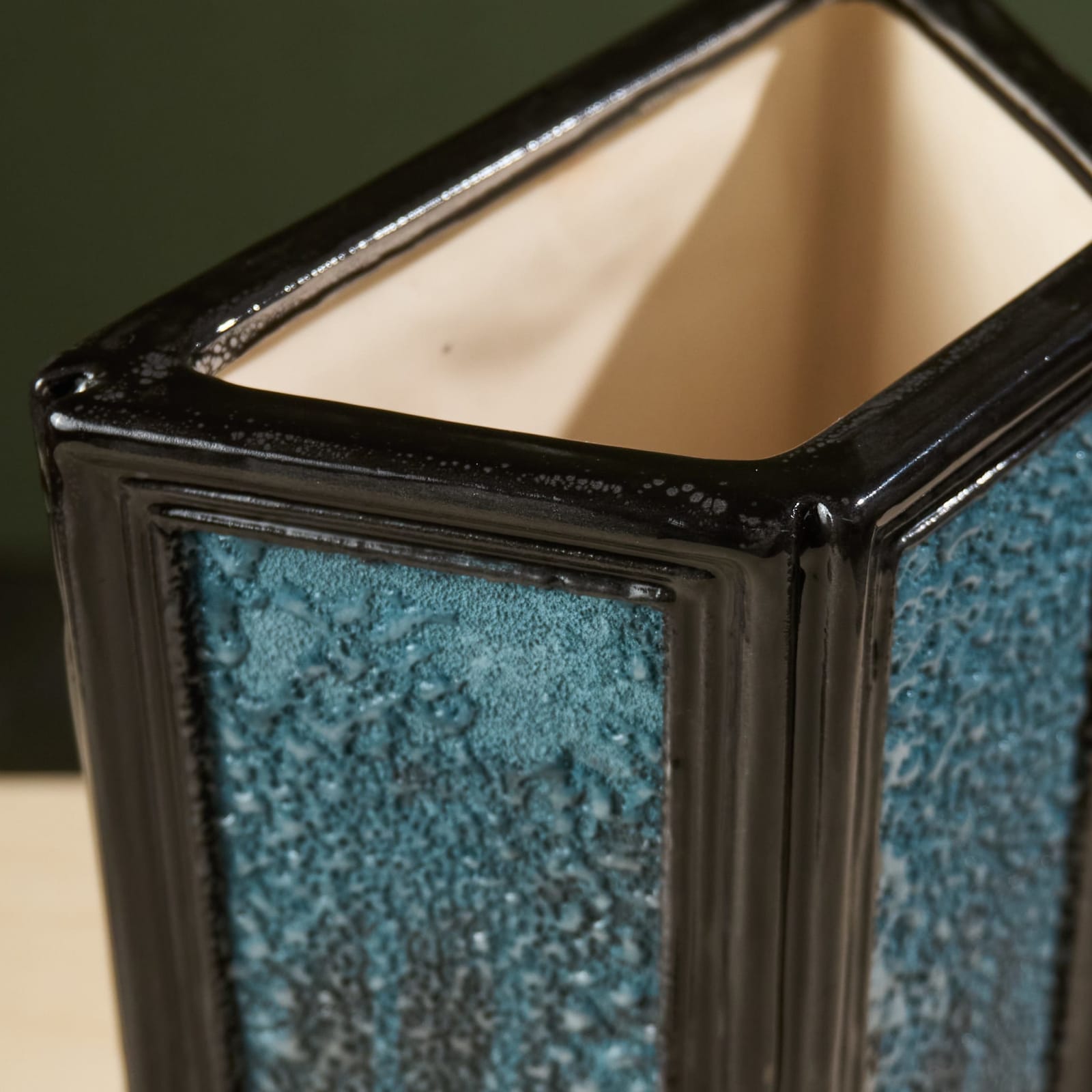 Eunsol Kim, 'Window' Series, Set of Three Glazed Ceramic Sculptures in Black and Blue, The Netherlands, 2025