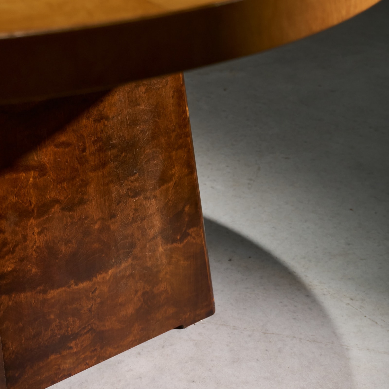 A.B. Svenska Möbelfabrikerna Bodafors, Circular Side Table in Natural and Stained Birch, 1930