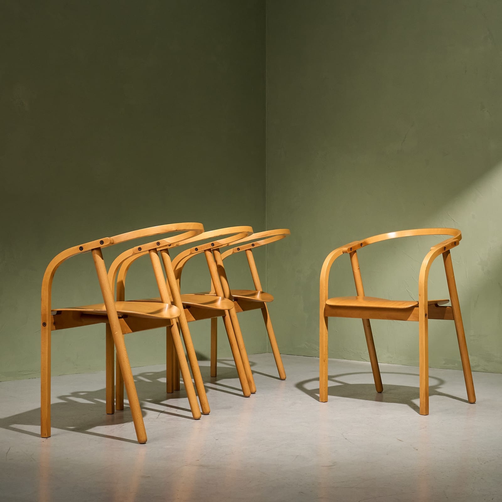 Werther Toffoloni & Piero Palange, Set of 4 Demountable 'Otto' Chairs for Ibis, Italy, 1981
